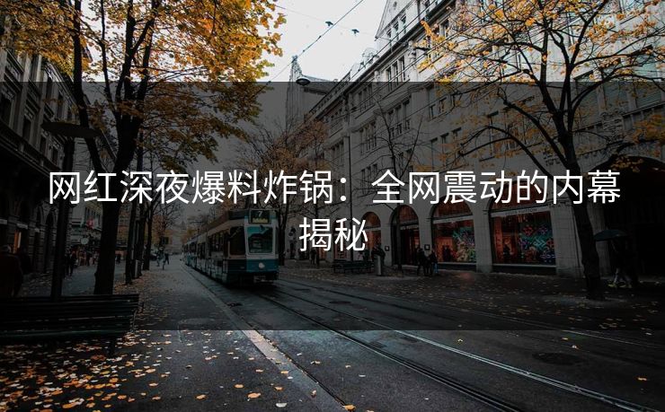 网红深夜爆料炸锅:全网震动的内幕揭秘 网红深夜爆料炸锅:全网震动的内幕揭秘