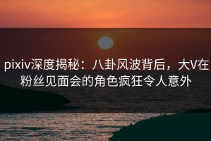 pixiv深度揭秘：八卦风波背后，大V在粉丝见面会的角色疯狂令人意外